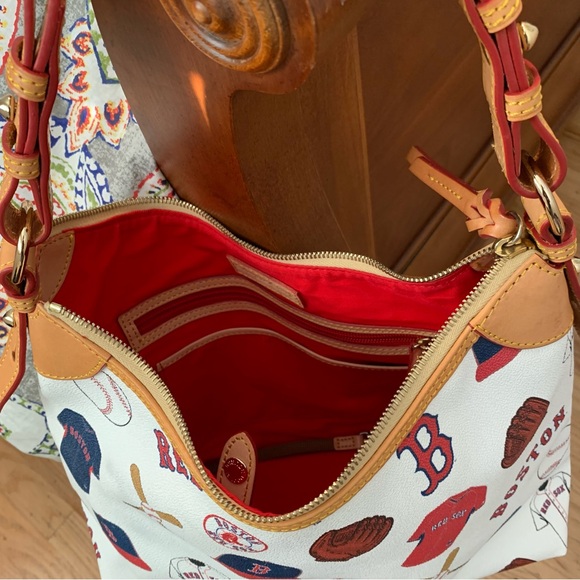 Dooney & Bourke MLB Boston Red Sox Baseball Hobo Bag - Picture 6 of 10